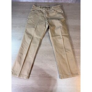 Duluth Trading Co Flex Fire Hose Relaxed Fit Mens Khaki Pants 36x30 Work Casual